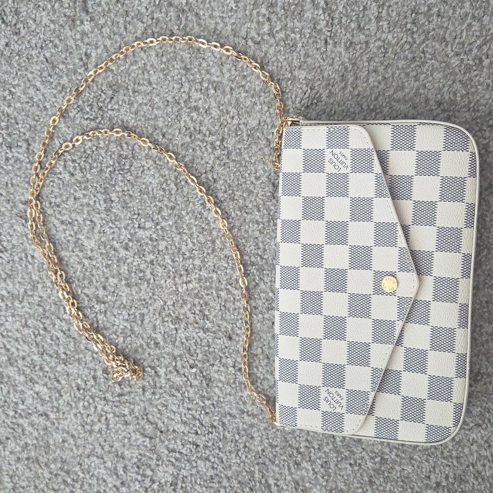 Louis Vuitton Damier Azur Crossbody Bag - White and Pink